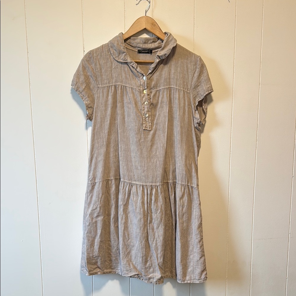 Casual Tan Short Sleeve Dress